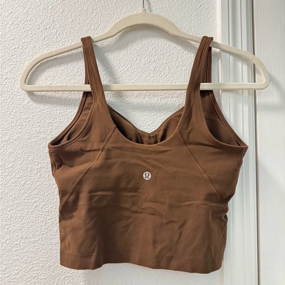 lululemon athletica Brown V‑Neck Seamless Tank